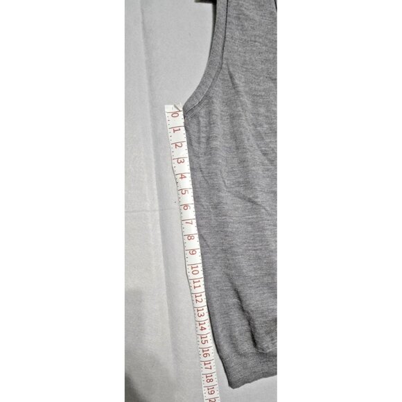 NWT +39 Masq Italian Wool Sweater Vest XXL Gray V-Neck Made in Italy - Picture 9 of 10